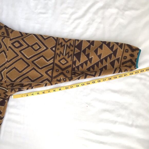 Patagonia Synchilla Montana Siete Brown Bear Snap-T Fleece Pullover Mens S Vtg - Picture 10 of 10